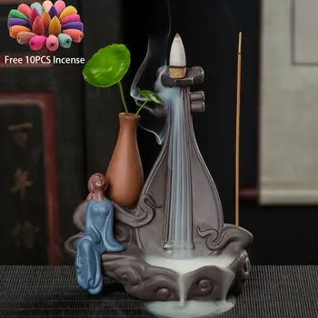10PCS Incense + Creative Ceramic Incense Burner Holder Backflow Censer Cones Home Decoration Office Deco Incense Burner Holders
10PCS Incense + Creative Ceramic Incense Burner Holder Backflow Censer Cones Home Decoration Office Deco Incense Burner Holders