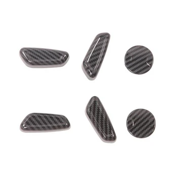 Carbon Fiber Car Seat Adjustment Knob Switch Buttons Cover Trim Frame Sticker Car Accessories for Ford F150 RAPTOR 2020