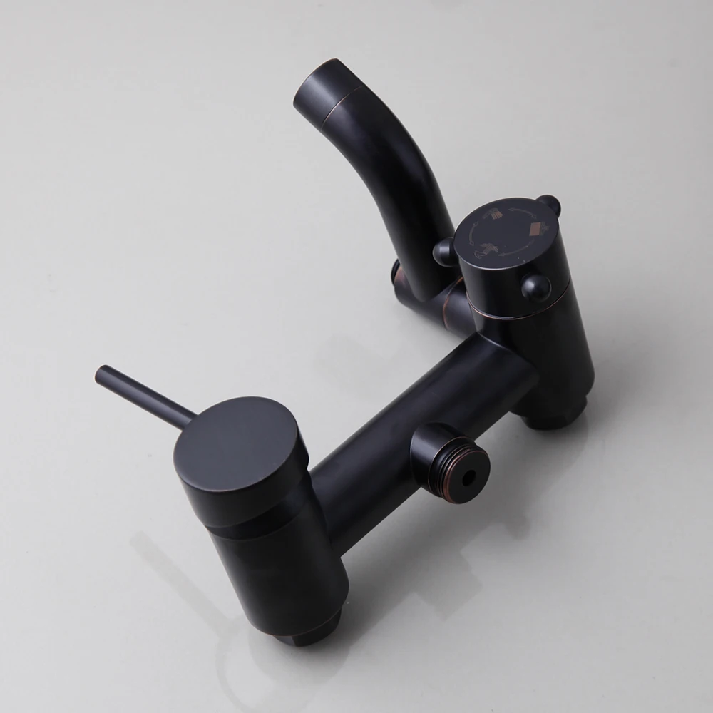 Description Picture 6 of itemKEMAIDI  Bathroom Black ORB Shower Set Wall Mounted 8" Rainfall Shower Mixer Tap Faucet 3-functions Mixer Valve Shower Kits
