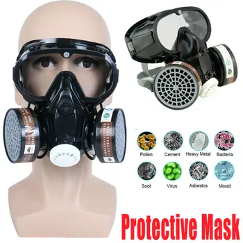 Full Face Dual Protective Mask Filters Health Safe Respirator Gas Shield Reusable Spray Protective Goggle Gas Mask
Full Face Dual Protective Mask Filters Health Safe Respirator Gas Shield Reusable Spray Protective Goggle Gas Mask