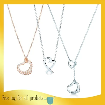 Trendy Open Heart & Double Open Heart Pendant Necklaces for Women Valentine GIFT S925 Sterling Silver Original 1:1 LOGO Jewelry
Trendy Open Heart & Double Open Heart Pendant Necklaces for Women Valentine GIFT S925 Sterling Silver Original 1:1 LOGO Jewelry