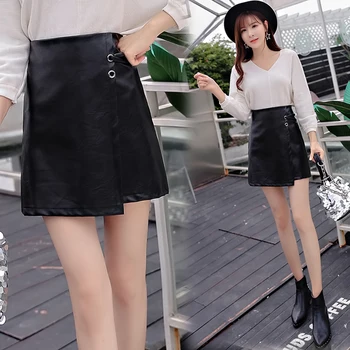 Anti-Exposure Irregular High-waisted PU Leather Skirt 2020 New A- line Divided Skirt WOMEN'S Short Skirt
Anti-Exposure Irregular High-waisted PU Leather Skirt 2020 New A- line Divided Skirt WOMEN'S Short Skirt