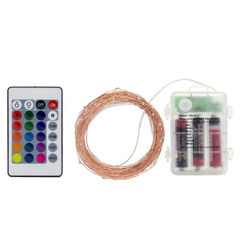 50 LED Battery Powered LED String Lights with Wireless Remote Control 16 Colors Starry String Lights Decorative Lights (Multicol
50 LED Battery Powered LED String Lights with Wireless Remote Control 16 Colors Starry String Lights Decorative Lights (Multicol