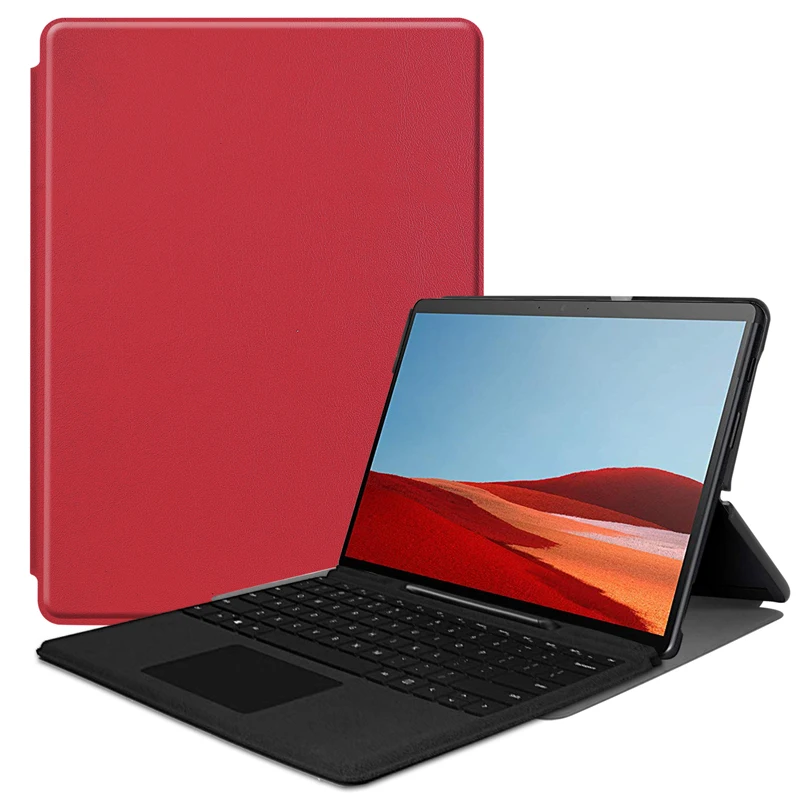 Деловой чехол для Microsoft Surface Pro X подставка 13 дюймов из искусственной кожи и