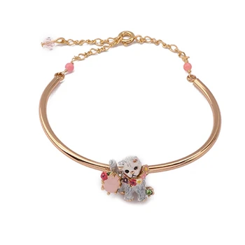 European Fashion Enamel Opening Adjustable Bracelets Hand Ornament Cute Gold Plated Cat Crystal Bangle Bracelet for Women SL035
European Fashion Enamel Opening Adjustable Bracelets Hand Ornament Cute Gold Plated Cat Crystal Bangle Bracelet for Women SL035