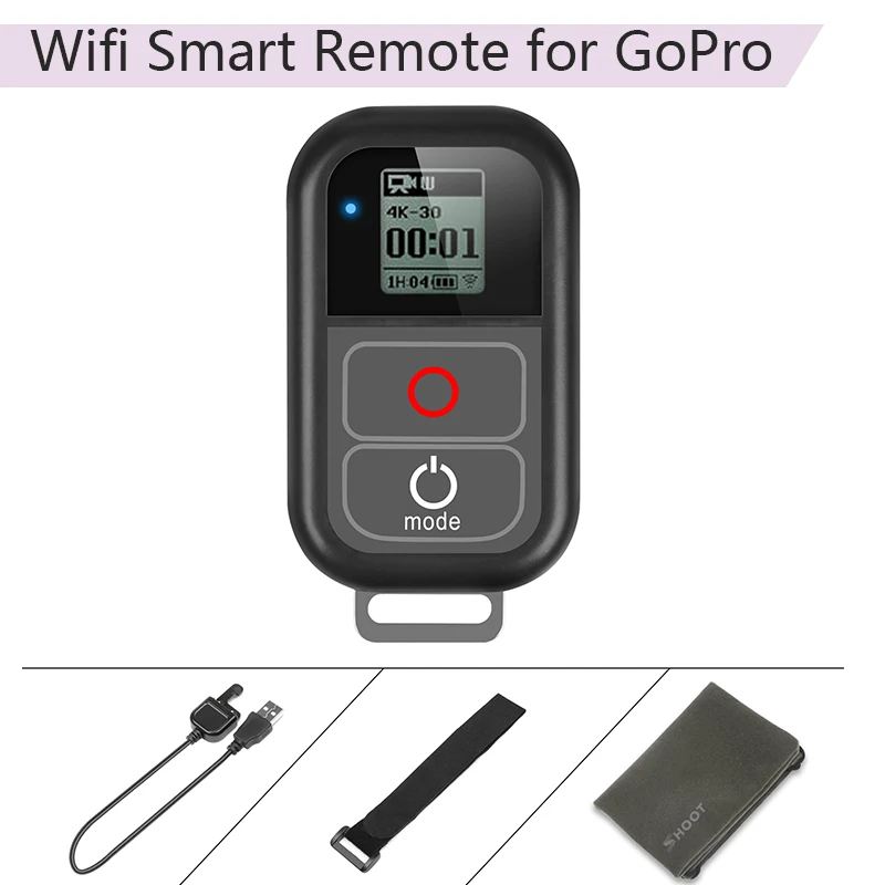 Waterproof WIFI Wireless Smart Remote Control for GoPro Hero 7 6 5 4 3+ 3 Charging Cable Strap Bag Action Camera Accessories
Waterproof WIFI Wireless Smart Remote Control for GoPro Hero 7 6 5 4 3+ 3 Charging Cable Strap Bag Action Camera Accessories