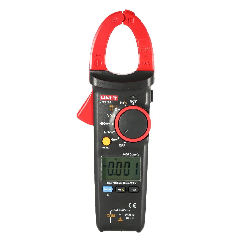 UNI-T UT213A 400A Digital Clamp Meters Voltage Resistance Capacitance Multimeter Auto Range multimetro Diode
UNI-T UT213A 400A Digital Clamp Meters Voltage Resistance Capacitance Multimeter Auto Range multimetro Diode