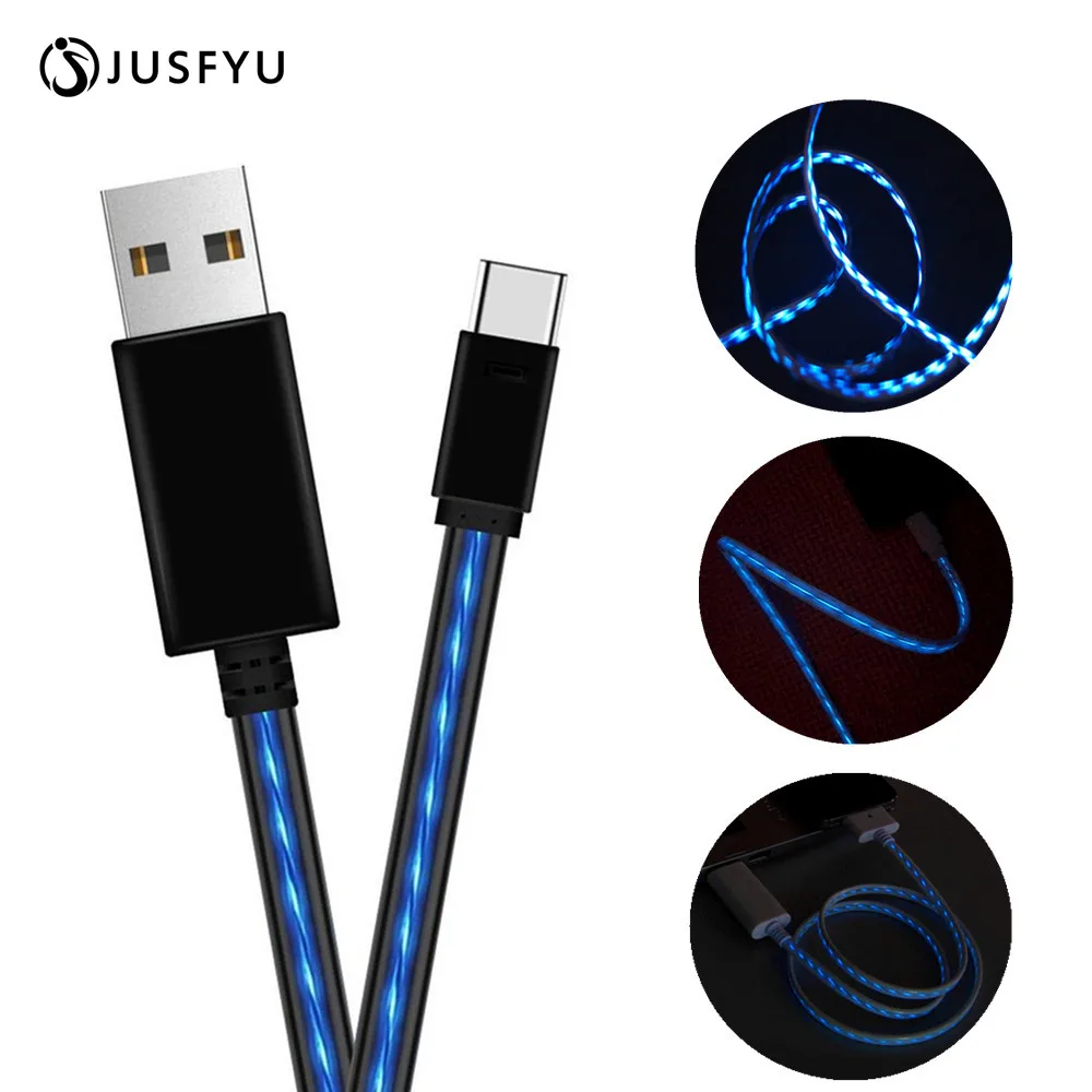 USB C Fast Charging Cable For iPhone Samsung Huawei Micro USB Type C LED Flowing Luminous Charge Cable Mobile Phone Charger wire
USB C Fast Charging Cable For iPhone Samsung Huawei Micro USB Type C LED Flowing Luminous Charge Cable Mobile Phone Charger wire