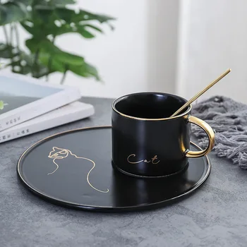 Simple Creative Ceramic Cup Coffee Office Turkish Coffee Cups Gold Rim Black Couple Nordic Design Tazas De Cafe Drinkware BE50CU
Simple Creative Ceramic Cup Coffee Office Turkish Coffee Cups Gold Rim Black Couple Nordic Design Tazas De Cafe Drinkware BE50CU