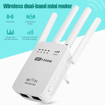 Wireless Cross Wall Router 1200M Dual-band Wifi Mini Enhanced High Power Repeater HY99
Wireless Cross Wall Router 1200M Dual-band Wifi Mini Enhanced High Power Repeater HY99