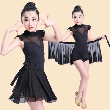 Children Lading Dance Clothing Show Clothing. Tassels Dress Practice Short Sleeve
Children Lading Dance Clothing Show Clothing. Tassels Dress Practice Short Sleeve