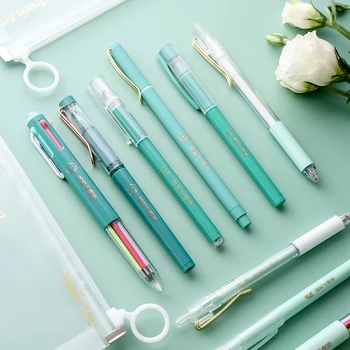 Small fresh gel pen 6 sets avocado green full needle tube bullet black 0.5mm color ballpoint pen learning office stationery set
Small fresh gel pen 6 sets avocado green full needle tube bullet black 0.5mm color ballpoint pen learning office stationery set