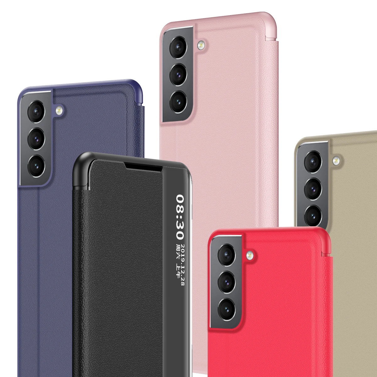 Кожаный чехол с окошком для Samsung Galaxy S21 S20 FE S10 S9 S8 Plus Note 20 Ultra Note10 9 8 | Мобильные