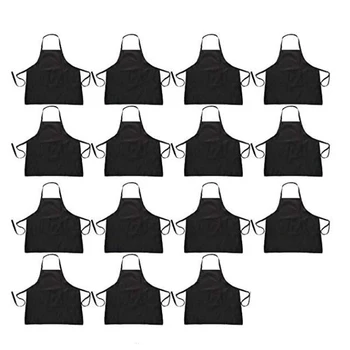 Bib Aprons for Restaurant- Unisex Black Apron Bulk with 2 Roomy Pockets Machine Washable for Kitchen Crafting BBQ Drawing Black
Bib Aprons for Restaurant- Unisex Black Apron Bulk with 2 Roomy Pockets Machine Washable for Kitchen Crafting BBQ Drawing Black
