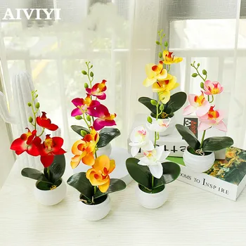 New Three Flower Phalaenopsis Bonsai Wedding Home Decor Artificial Flower Creative Decoration Indoor Artificial Plant Orchid
New Three Flower Phalaenopsis Bonsai Wedding Home Decor Artificial Flower Creative Decoration Indoor Artificial Plant Orchid