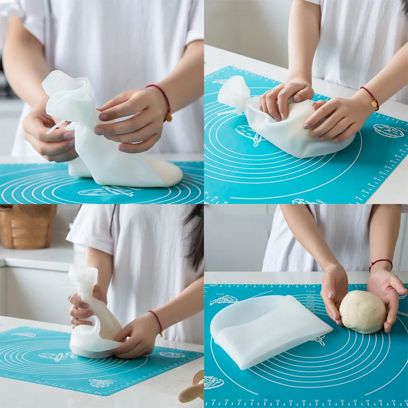 1Set Food Grade Kneading Bag Practical Cooking And Pastry Tool Soft Silicone Kneading Dough Flour Mixing Bag Kitchen Accessories
1Set Food Grade Kneading Bag Practical Cooking And Pastry Tool Soft Silicone Kneading Dough Flour Mixing Bag Kitchen Accessories