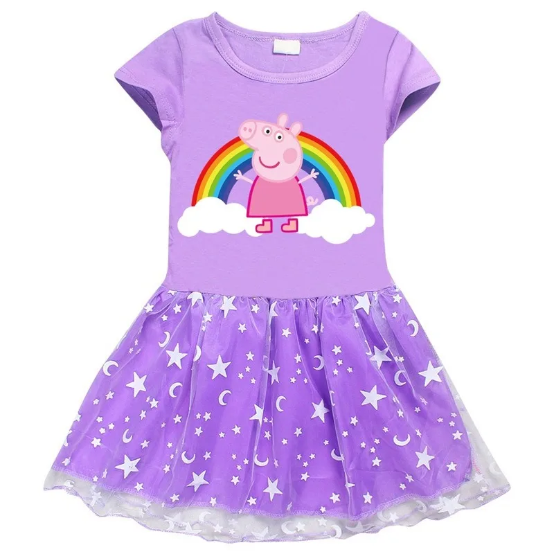 Summer Child Girl Peppa Pig Cartoon Cotton Short-Sleeve Dress Moon and the Stars Printed Pattern Hem for Children Birthday Gift
Summer Child Girl Peppa Pig Cartoon Cotton Short-Sleeve Dress Moon and the Stars Printed Pattern Hem for Children Birthday Gift