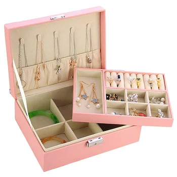 Big deal Jewelry Organizer Box - Women Two Layer Display Storage Case Large PU Leather Jewelry Holder with Lock for Earring Ring
Big deal Jewelry Organizer Box - Women Two Layer Display Storage Case Large PU Leather Jewelry Holder with Lock for Earring Ring