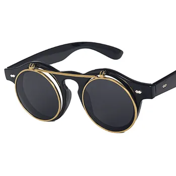 Vintage Steampunk Flip Sunglasses Retro Round Metal Frame Sun Glasses for Men Women Brand Designer Circle Glasses Oculos
Vintage Steampunk Flip Sunglasses Retro Round Metal Frame Sun Glasses for Men Women Brand Designer Circle Glasses Oculos