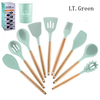 Kitchen Utensils Set Cooking Gadgets Cooking Tools Scraper Silicone Kitchenware Non-stick Spatula Kitchen Tool 10PCS
Kitchen Utensils Set Cooking Gadgets Cooking Tools Scraper Silicone Kitchenware Non-stick Spatula Kitchen Tool 10PCS