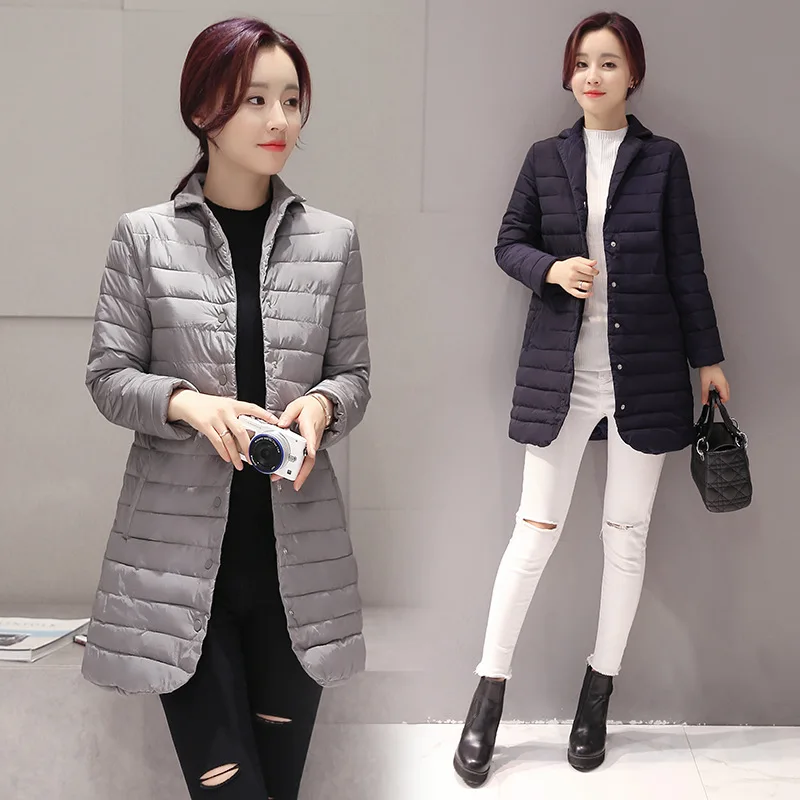 2019 Woman Spring Padded Warm Coat Ultra Light Down cotton Jacket Long Female Overcoat Slim Solid Jackets Winter Coat
2019 Woman Spring Padded Warm Coat Ultra Light Down cotton Jacket Long Female Overcoat Slim Solid Jackets Winter Coat
