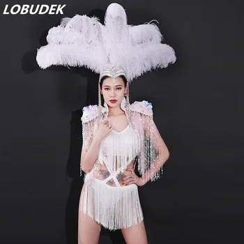 Sexy Bar Nightclub Singer Performance Stage Wear Pink Sequins Tassel Bodysuit Dancer Models Evening Party Show Costume DJ Outfit
Sexy Bar Nightclub Singer Performance Stage Wear Pink Sequins Tassel Bodysuit Dancer Models Evening Party Show Costume DJ Outfit