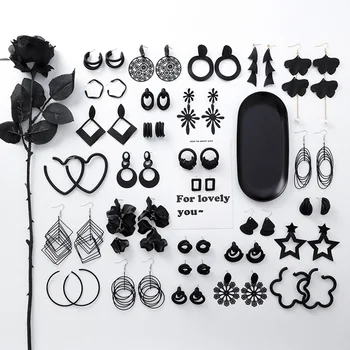 MENGJIQIAO 2019 New Fashion Black Flower Geometric Stud Eearrings For Women Exaggerate Circle Holiday Sweet Pendientes Gifts
MENGJIQIAO 2019 New Fashion Black Flower Geometric Stud Eearrings For Women Exaggerate Circle Holiday Sweet Pendientes Gifts