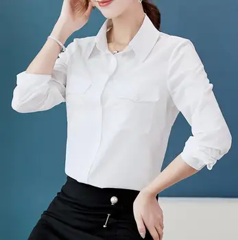 Women's spring autumn long sleeve white chiffon shirt female casual loose basic OL Shirt plus size chic Blouse TB621
Women's spring autumn long sleeve white chiffon shirt female casual loose basic OL Shirt plus size chic Blouse TB621