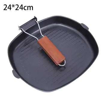 Reusable Non-stick Steak Frying Easy Clean Pan Foldable Steak Pot Thicken Striped Square Grill Pan Picnic Camping Kitchen Tools
Reusable Non-stick Steak Frying Easy Clean Pan Foldable Steak Pot Thicken Striped Square Grill Pan Picnic Camping Kitchen Tools