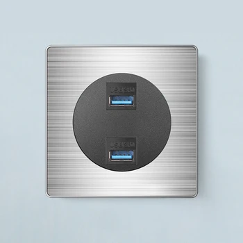 Kamanni Double USB Socket Grey/Gold 2 Colors Optional Fast Charging 220V Electrical Socket Stainless Steel Panel 86mm L36
Kamanni Double USB Socket Grey/Gold 2 Colors Optional Fast Charging 220V Electrical Socket Stainless Steel Panel 86mm L36