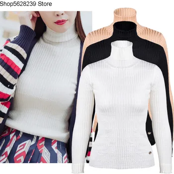 Kaki Three-dimensional Compilation Super Elastic Force Slim Fit Gao Collar Backing Thin Section Sweater Knitting Shirt Female
Kaki Three-dimensional Compilation Super Elastic Force Slim Fit Gao Collar Backing Thin Section Sweater Knitting Shirt Female