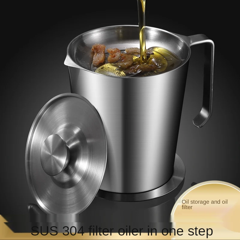 304 Large Capacity Stainless Steel Filter Oil Tank Dust Belt Filter Mesh Oil Pot Kitchen Storage Oil Bottle Frying Filter
304 Large Capacity Stainless Steel Filter Oil Tank Dust Belt Filter Mesh Oil Pot Kitchen Storage Oil Bottle Frying Filter