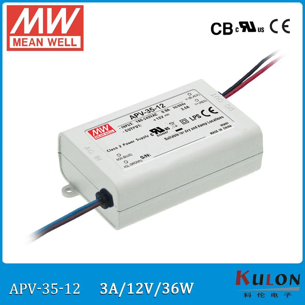 

Original MEAN WELL APV-35 36W 3A 12V 5v 15V 24V 36V Switching power supply small size Meanwell Led drive LED lighting SMPS 5A