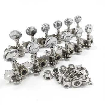 6L 6R Tuning Pegs Tuners Machine Heads String Tuning Pegs for 12 String Acoustic Guitar Accessory Part Silver
6L 6R Tuning Pegs Tuners Machine Heads String Tuning Pegs for 12 String Acoustic Guitar Accessory Part Silver