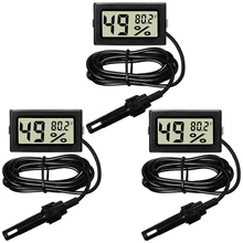 Digital Thermometer Hygrometer with Probe Indoor Temperature Humidity Meter Hygrometer Gauge for Incubator Reptile Plant
Digital Thermometer Hygrometer with Probe Indoor Temperature Humidity Meter Hygrometer Gauge for Incubator Reptile Plant