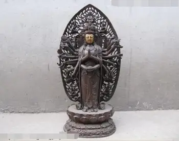S5232 Tibet 18 Armed Bronze Copper Avalokitesvara Kwan-Yin guanyin Buddha statue 
S5232 Tibet 18 Armed Bronze Copper Avalokitesvara Kwan-Yin guanyin Buddha statue