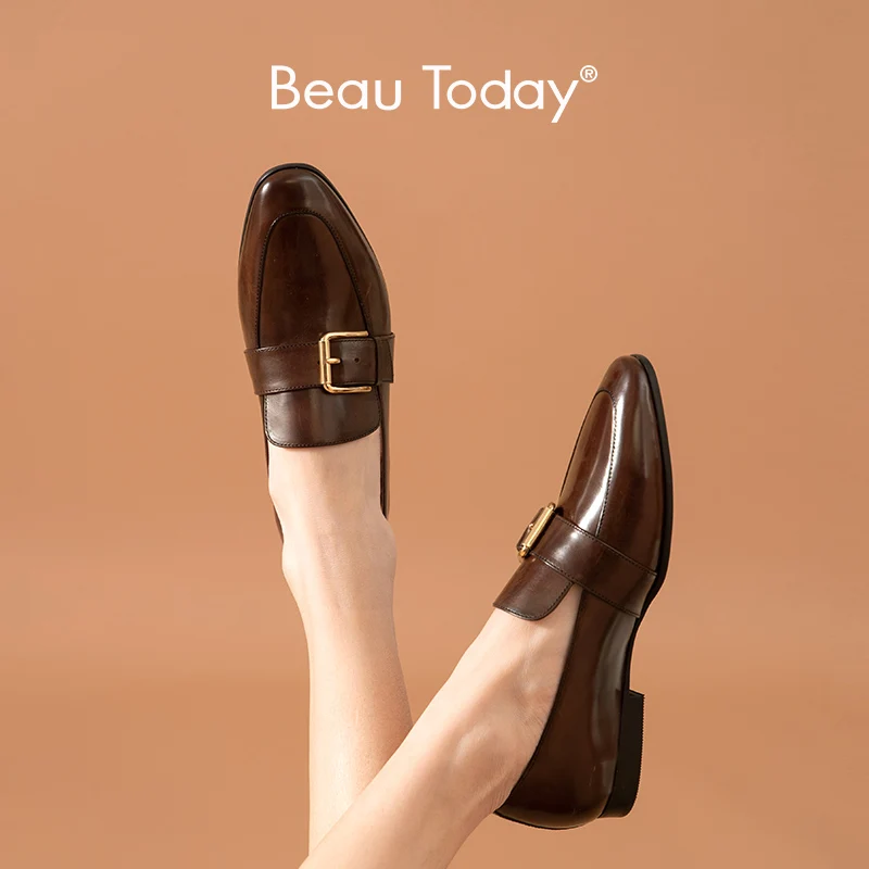 BeauToday Penny Loafers Women Calfskin Leather Buckle Round Toe Spring Autumn Ladies Slip-On Casual Flat Shoes Handmade 27272
BeauToday Penny Loafers Women Calfskin Leather Buckle Round Toe Spring Autumn Ladies Slip-On Casual Flat Shoes Handmade 27272