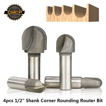 4pcs 1/2" Shank Corner Rounding Router Bit Set Wood Router Bit Carbide End Mill Straight Milling Cutter For Wood Engraving Bit
4pcs 1/2" Shank Corner Rounding Router Bit Set Wood Router Bit Carbide End Mill Straight Milling Cutter For Wood Engraving Bit