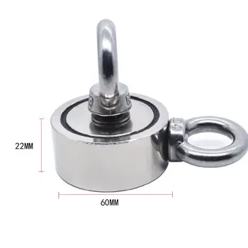 60mm/2.36" Strong Magnetic Fishing Tool Pulling Force Round Neodymium Magnet With Eyebolt For River Salvage M19 20 dropship 
60mm/2.36" Strong Magnetic Fishing Tool Pulling Force Round Neodymium Magnet With Eyebolt For River Salvage M19 20 dropship