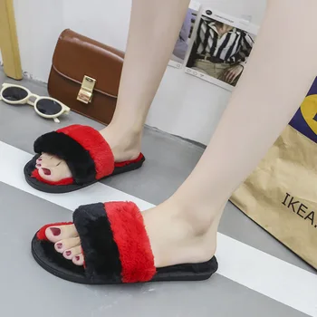Winter Anti-slip Indoors and Outdoors Household Plush Cotton Slippers Outer Wear Sandals Plush Shoes Flat plus Velvet
Winter Anti-slip Indoors and Outdoors Household Plush Cotton Slippers Outer Wear Sandals Plush Shoes Flat plus Velvet