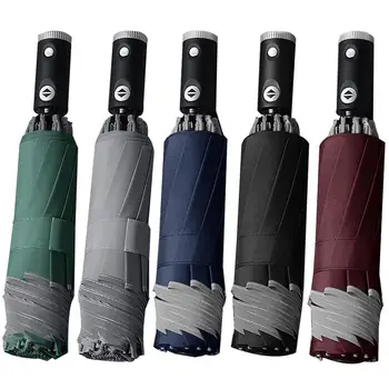 Creative Three-fold Automatic Reverse Umbrella Portable Folding Waterproof Reflective Edge LED Light Sun Block Umbrella Parasol
Creative Three-fold Automatic Reverse Umbrella Portable Folding Waterproof Reflective Edge LED Light Sun Block Umbrella Parasol
