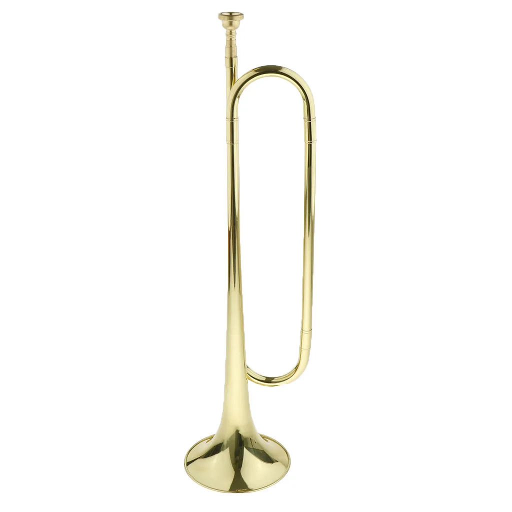 B Flat Bugle Cavalry Trumpet Horn with Flag Gloves for Band Primary and Middle school Students B Flat Bugle Cavalry Trumpet Horn with Flag Gloves for Band Primary and Middle school Students