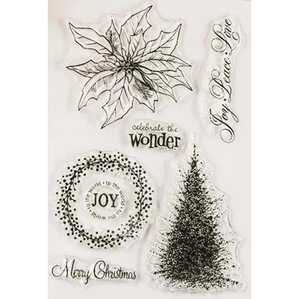 Christmas wreath/flower/tree Transparent clear stamp for DIY Scrapbooking/Card Making/Kids Fun Decoration Supplies | Дом и сад