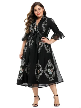 2020 Abaya Long Summer Womens Dresses Butterfly Sleeve Plus Large Size Fashion Elegant Mesh High Waist Sashes Black Mid Dress
2020 Abaya Long Summer Womens Dresses Butterfly Sleeve Plus Large Size Fashion Elegant Mesh High Waist Sashes Black Mid Dress