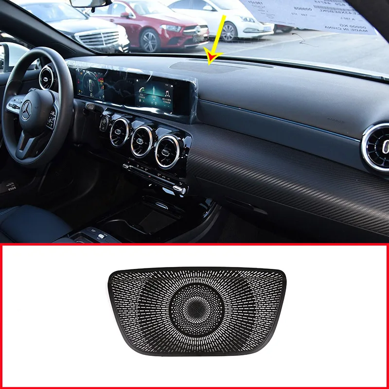 Aluminum Alloy Black Car Dashboard Speaker Cover Trim For Mercedes benz A Class W177 V177 A180 A200 2019 2020 Accessories
Aluminum Alloy Black Car Dashboard Speaker Cover Trim For Mercedes benz A Class W177 V177 A180 A200 2019 2020 Accessories