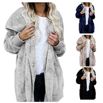 Female Faux Fur Cardigan Coat Oversize Hooded Lamb Fur Solid Cardigan Women Autumn Winter Long Sleeve Casual Loose Coverup Tops
Female Faux Fur Cardigan Coat Oversize Hooded Lamb Fur Solid Cardigan Women Autumn Winter Long Sleeve Casual Loose Coverup Tops