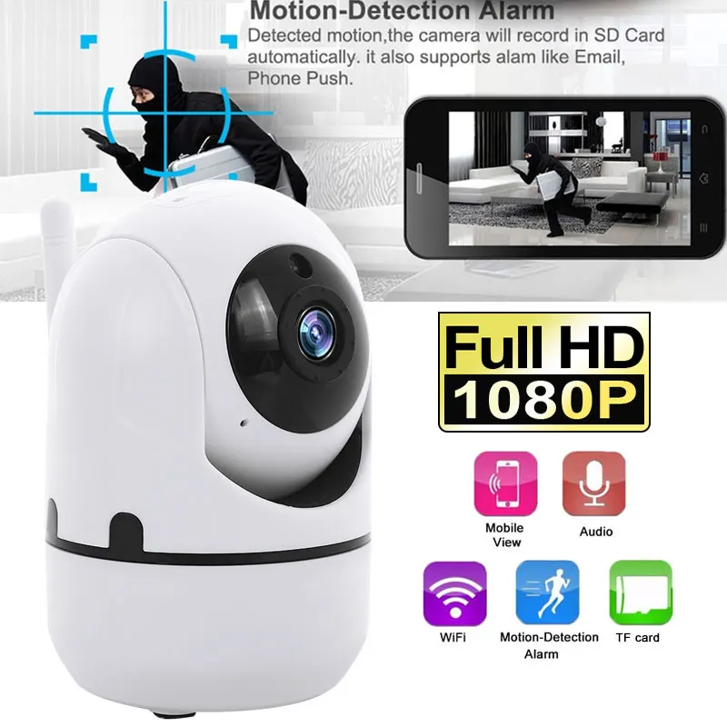 Wifi IP Camera PTZ Infrared Night Vision IR Monitor Wireless WiFi Camera 1080P HD Tracking Automatically Motion Camera
Wifi IP Camera PTZ Infrared Night Vision IR Monitor Wireless WiFi Camera 1080P HD Tracking Automatically Motion Camera