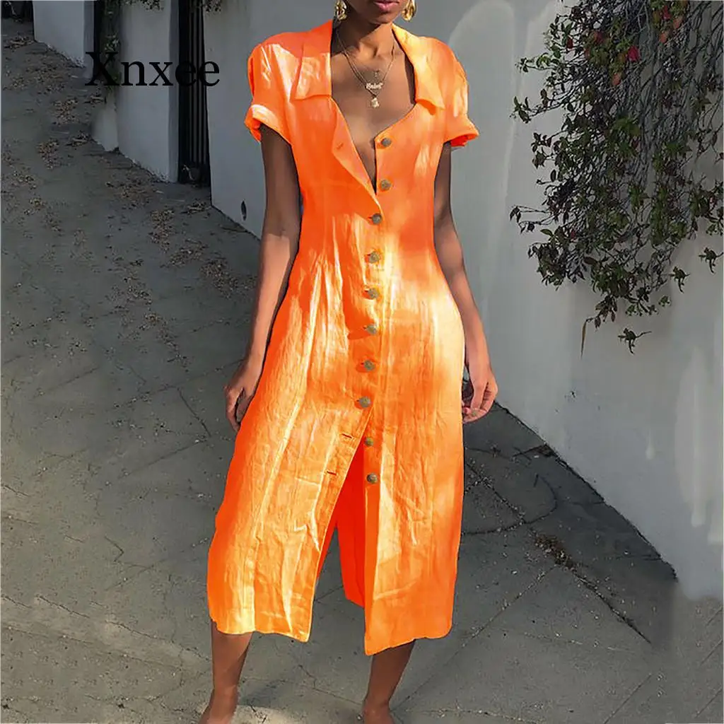 boho long Summer Cotton Linen Dress Boho Button Open Dresses Women Solid Short Sleeve Turn Down Coller Long Dress
boho long Summer Cotton Linen Dress Boho Button Open Dresses Women Solid Short Sleeve Turn Down Coller Long Dress