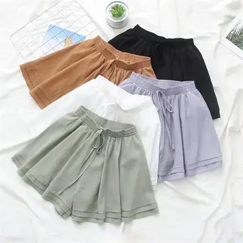 New Summer High Waist Shorts Women Casual Harajuku Chiffon Mini Short Feminino Loose Elastic Wide Leg Women Shorts Solid Q2363
New Summer High Waist Shorts Women Casual Harajuku Chiffon Mini Short Feminino Loose Elastic Wide Leg Women Shorts Solid Q2363