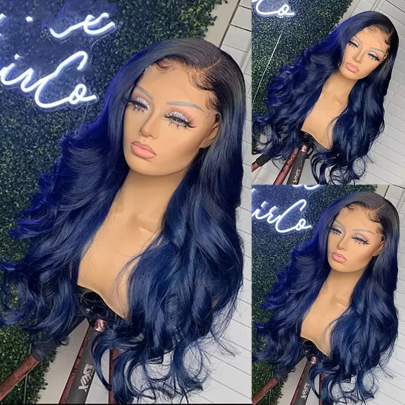 Ombre Blue Lace Front Wig for Women 1B/Blue Wavy Brazilian 13x4 Lace Front Human Hair Wigs Body Wave PrePlucked Natural Hairline
Ombre Blue Lace Front Wig for Women 1B/Blue Wavy Brazilian 13x4 Lace Front Human Hair Wigs Body Wave PrePlucked Natural Hairline